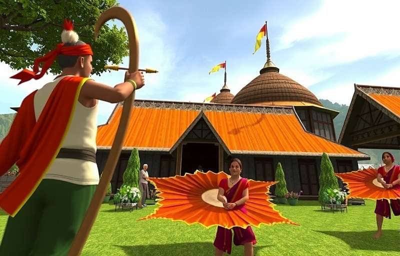 Saffron Saga Indian Trek community event showing players participating in virtual saffron festival